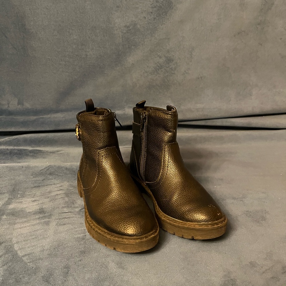 Gap Little Girls Size 12 Leatherette Zip Boots